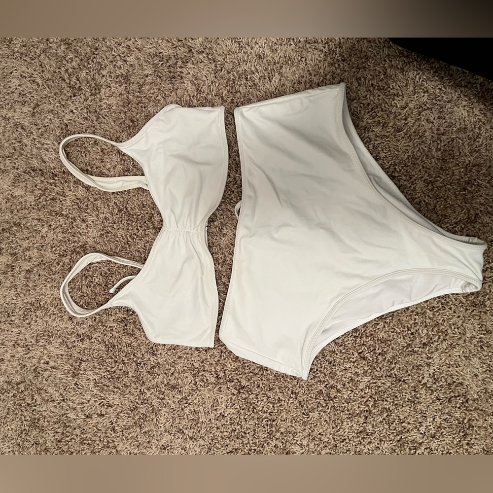 Aerie White Bikini Set High Waist